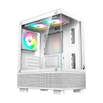 Gabinete Gamer Rise Mode Crystal Glass 02, Mid Tower, Lateral e Frontal em vidro, Sem FANs, Branco - RM-CA-CY-02-FW Gabinete Gamer Rise Mode Crystal Glass 02, Mid Tower, Lateral e Frontal em vidro, Sem FANs, Branco - RM-CA-CY-02-FW