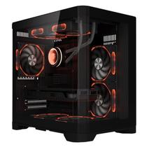 Gabinete Gamer Rise Mode Galaxy Curved Mini Tower Vidro Temperado USB 3.0 Sem Fans Preto