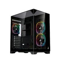 Gabinete Gamer Rise Mode Galaxy Full Glass X Black - RM-CA-FGX-B