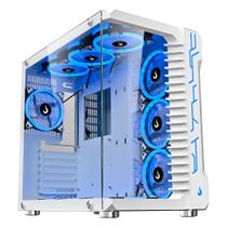 Gabinete Gamer Rise Mode Galaxy Glass, Mid Tower, ATX, Lateral e Frontal em Vidro Temperado, Sem FANs, Branco - RM-GA-GG-FW Gabinete Gamer Rise Mode Galaxy Glass, Mid Tower, ATX, Lateral e Frontal em Vidro Temperado, Sem FANs, Branco - RM-GA-GG-FW