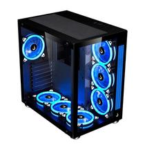 Gabinete Gamer Rise Mode Galaxy Glass Sound Mid Tower RGB LED S/Fan S/Fonte Vidro Temperado Preto - RM-GA-GGS-FB