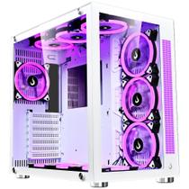 Gabinete Gamer Rise Mode Galaxy Glass Sound S/Fans S/Fonte MidTower Lateral RGB LED Branco - RM-GA-GGS-FW