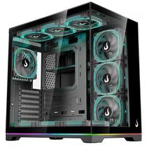 Gabinete Gamer Rise Mode Galaxy Glass Standard V2 Led ARGB, Mid Tower, Vidro Temperado, ATX, Sem Fonte, Sem Fan, Preto, RM-GA-GGST2L-FB Gabinete Gamer Rise Mode Galaxy Glass Standard V2 Led ARGB, Mid Tower, Vidro Temperado, ATX, Sem Fonte, Sem Fan, Preto, RM-GA-GGST2L-FB