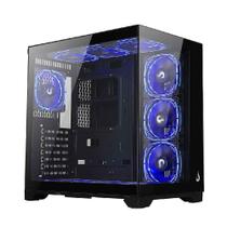 Gabinete Gamer Rise Mode Galaxy Glass Standard V2 Mid Tower Vidro Temperado USB 3.0 Sem Fans Preto Gabinete Gamer Rise Mode Galaxy Glass Standard V2 Mid Tower Vidro Temperado USB 3.0 Sem Fans Preto