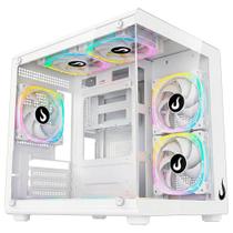 Gabinete Gamer Rise Mode Galaxy Glass X Mini, M-ATX, Lateral e Frontal em Vidro Temperado, Branco - RM-GA-GGXN-FW