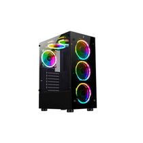Gabinete Gamer Rise Mode Glass 06X Mid Tower Vidro Temperado USB 3.0 Com 6x Fans ARGB Preto Gabinete Gamer Rise Mode Glass 06X Mid Tower Vidro Temperado USB 3.0 Com 6x Fans ARGB Preto