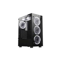 Gabinete Gamer Rise Mode Glass 06X Mid Tower Vidro Temperado USB 3.0 Sem Fans Preto