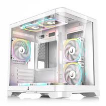 Gabinete Gamer Rise Mode Glass Curvo, M-ATX, Lateral e Frente em Vidro Temperado, Branco - RM-GA-GC-FW