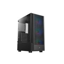 Gabinete Gamer Rise Mode Wave Mid Tower Vidro Temperado USB 3.0 Com 3x Fans ARGB Preto