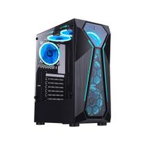 Gabinete Gamer Rise Mode X4 Glass, Barra de LED ARGB, Lateral em Vidro Fumê, Preto - RM-X4-04-FB