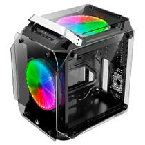 Gabinete Gamer Rise Mode Zeus Glass 02, Mid Tower, ARGB, Frontal e Lateral em Vidro, 2 Fans 200mm, Preto - RM-CA-ZE-02-ARGB Gabinete Gamer Rise Mode Zeus Glass 02, Mid Tower, ARGB, Frontal e Lateral em Vidro, 2 Fans 200mm, Preto - RM-CA-ZE-02-ARGB