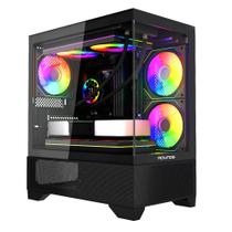 Gabinete Gamer Round5 Draven, Mini Tower, M-ATX, Frontal e Lateral em Vidro, Preto - R5-DRAVEN-B-2181 Gabinete Gamer Round5 Draven, Mini Tower, M-ATX, Frontal e Lateral em Vidro, Preto - R5-DRAVEN-B-2181