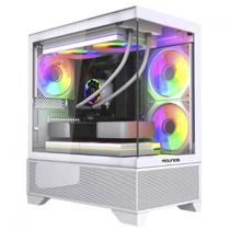 Gabinete Gamer Round5 Draven White, Mid Tower, Lateral e Frontal de Vidro, M-ATX, Sem Fans, Branco, R5-DRAVEN-W-2182 Gabinete Gamer Round5 Draven White, Mid Tower, Lateral e Frontal de Vidro, M-ATX, Sem Fans, Branco, R5-DRAVEN-W-2182