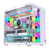 Gabinete gamer ryvel cube white ry-gb-cb-wt