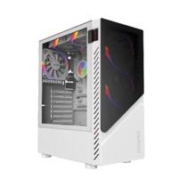 Gabinete Gamer Set White Ghost Vidro Temperado Branco