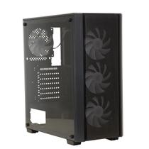 Gabinete Gamer T02B Preto C/4 Coolers Lateral de Vidro Frente Mash