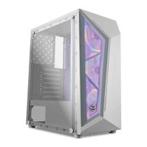 Gabinete Gamer TGT Carbon, Rainbow, Mid-Tower, Lateral de Vidro, Branco, TGT-CBN-WH01