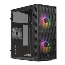 Gabinete Gamer TGT Jester V2 2 Fans S/Fonte Rainbow Mini-Tower Preto - TGT-JSRV2-BKGF02