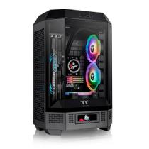 Gabinete Gamer Thermaltake The Tower 300, Micro-Tower, Lateral em Vidro Temperado, 2x FANs 140mm, Preto - CA-1Y4-00S1WN-00