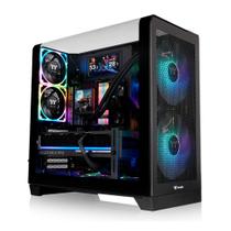 Gabinete Gamer Thermaltake View 390 Air, Mid-Tower, Vidro Temperado Curvo, 2x FANs CT140 ARGB, Preto - CA-11F-00M1WN-00