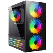 Gabinete Gamer Thunder Preto Com 3 Fans Rgb Ca-039 Brx