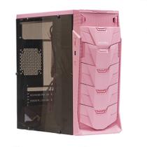 Gabinete Gamer USB 3.0 Rosa LED Vermelho