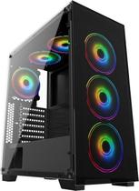 Gabinete gamer vidro atx 01144 com 4 cooler rgb - Xway