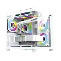 Gabinete Gamer, Vidro Lateral, Suporta 4 Fans, Hayom GB1797 Branco