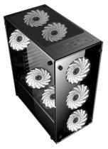 Gabinete Gamer Vidro Usb3.0 Xway 01150 Com 8 Fan Cooler