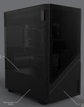 Gabinete Gamer Vulcan Vidro Temperado - Pcyes - Gsbvpbr