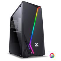 Gabinete Gamer VX Gaming LYNX com Lateral Acrilica Preto Fita LED RGB Frontal e Cover de Fonte - Vinik