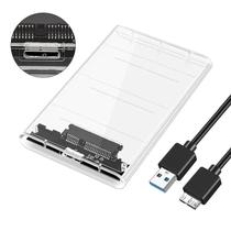 Gabinete HDD/SSD USB 3.0 2,5" - Caixa Transparente com 5Gbps SATA para Laptop