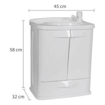 Gabinete Lavatório Pia Armário Astra Banheiro Organizador Multiuso Resistente Branco Preto Embutido Lavanderia Lavabo Gabinete Lavatório Pia Armário Astra Banheiro Organizador Multiuso Resistente Branco Preto Embutido Lavanderia Lavabo