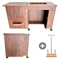 Gabinete Luxo C/ Gaveteiro P/ Máquina Costura 100% Mdf 5