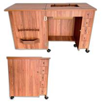 Gabinete Luxo c/ Gaveteiro p/ Máquina de Costura - 5 Gavetas