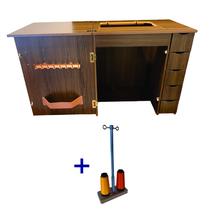 Gabinete Luxo Com 5 Gavetas Para Máquina De Costura Antiga