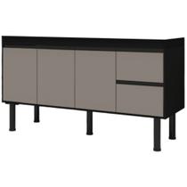 Gabinete Madeira Color 1,94 m Preto/Ouro - 298 - PRIMATTO Gabinete Madeira Color 1,94 m Preto/Ouro - 298 - PRIMATTO
