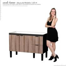 Gabinete Madeira Para Pia de 120 Colibri Cozimax Preto/Tamarindo