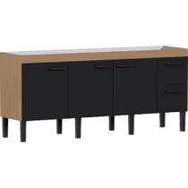 Gabinete Madeira Sabia 1,94 Metros Jequitibá Preto Para Pia 2,00 Metros - P103613 - COZIMAX Gabinete Madeira Sabia 1,94 Metros Jequitibá Preto Para Pia 2,00 Metros - P103613 - COZIMAX