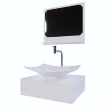 Gabinete Madri Branco 50 C/cuba + Kit Acessórios