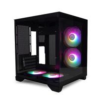 Gabinete matx brazilpc gamer aquario bpc-240 preto com 4 cooler arco iris sem fonte
