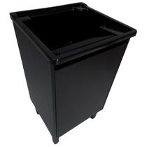 Gabinete MDF Preto com Puxador Perfil Tanque Plástico 26L base Torneira de Bancada - EJV Shoop