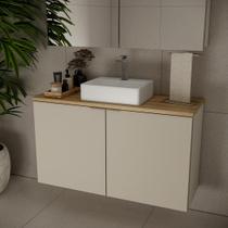 Gabinete nature 110cm estilare gab4035 nude/carvalho