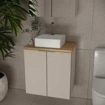 Gabinete nature 60cm estilare gab4008 nude/carvalho
