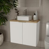 Gabinete nature 75cm estilare gab4011 branco/carvalho