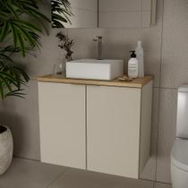 Gabinete nature 75cm estilare gab4011 nude/carvalho