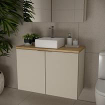 Gabinete nature 90cm estilare gab4032 nude/carvalho