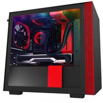 Gabinete NZXT H210i RGB, Vermelho, Mini-ITX, Vidro lateral