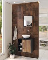 Gabinete P/Banheiro C/cuba R30 e Espelheira Soft 50cm