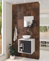 Gabinete P/Banheiro C/cuba R30 e Espelheira Soft 50cm
